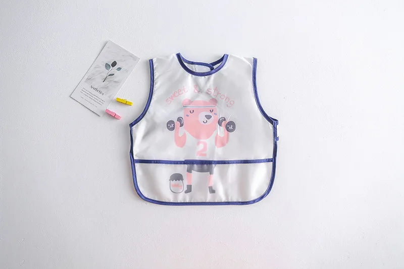New Cartoon Sleeveless Baby Bibs Waterproof Apron Cute Washcloth Feeding Bib Soft Burp Cloth For Toddler Boys Girls Bandana Bibs