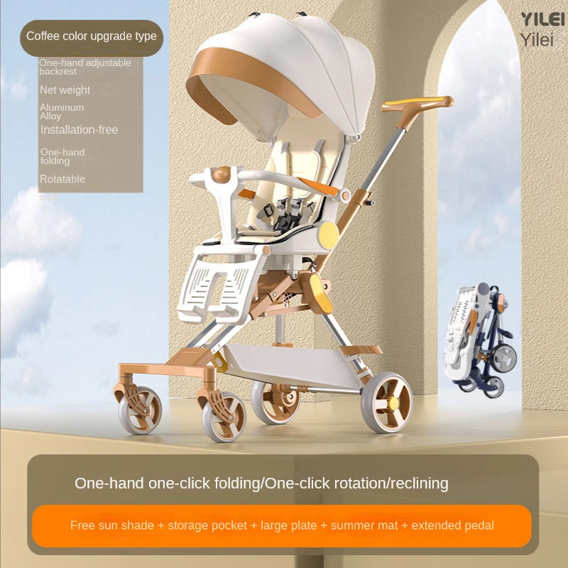 Lightweight baby stroller High view Can sit or lie down Baby stroller with baby comfort folding baby pram baby accessories