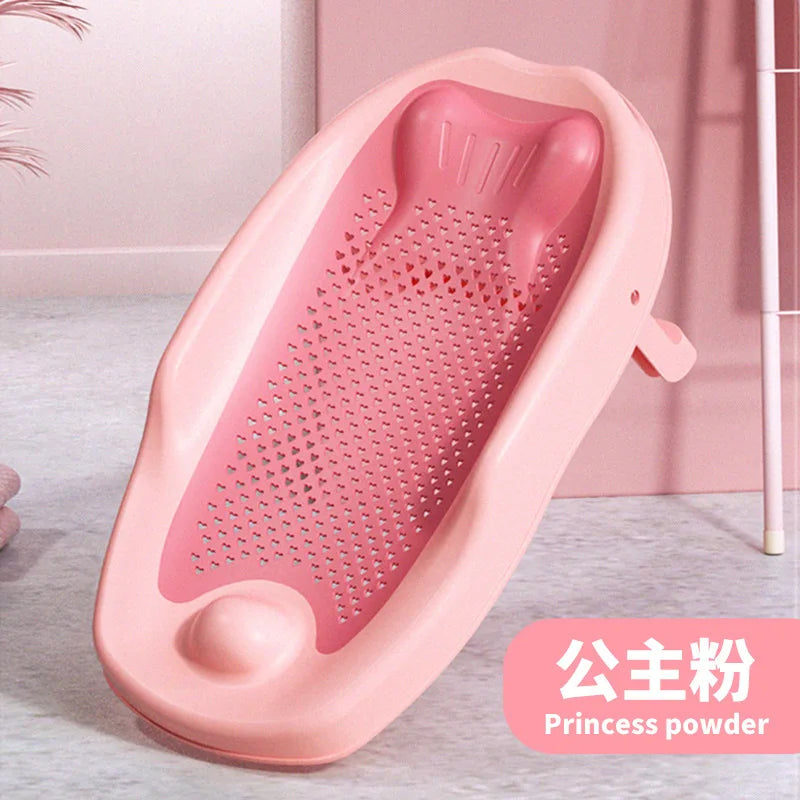 Baby Shower Rack Can Sit or Lie Down Baby Bathtub Anti Slip Pad Newborn Shower Net Portable Bath Bed Frame Shower