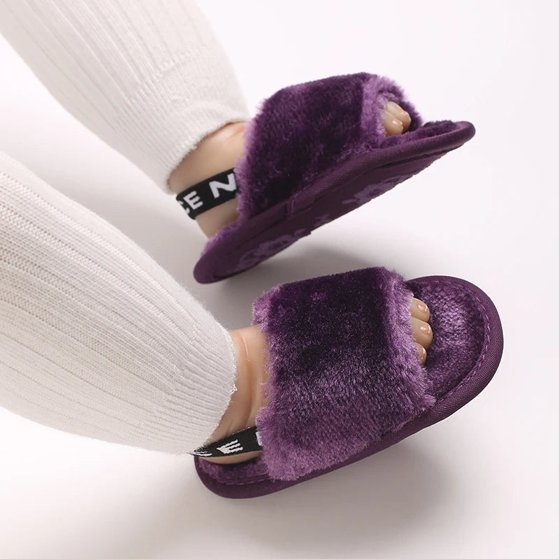 Plush Cute baby toddler Shoes Baby sandals  baby Slippers Suitable For newborn baby girl boy